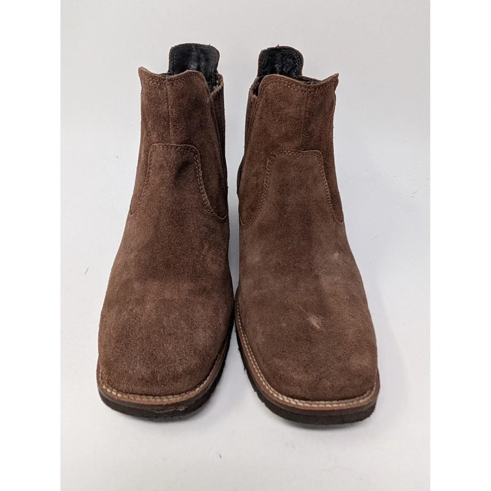 Roper Boots Mens Size 9.5 D Brown Suede Chelsea Ankle Square Toe Western